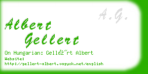 albert gellert business card